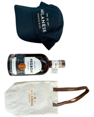 Kit Milanese Negroni Riposato - 700 ml + Boné + Sacola