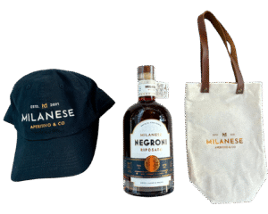 Kit Milanese Negroni Riposato - 700 ml + Boné + Sacola